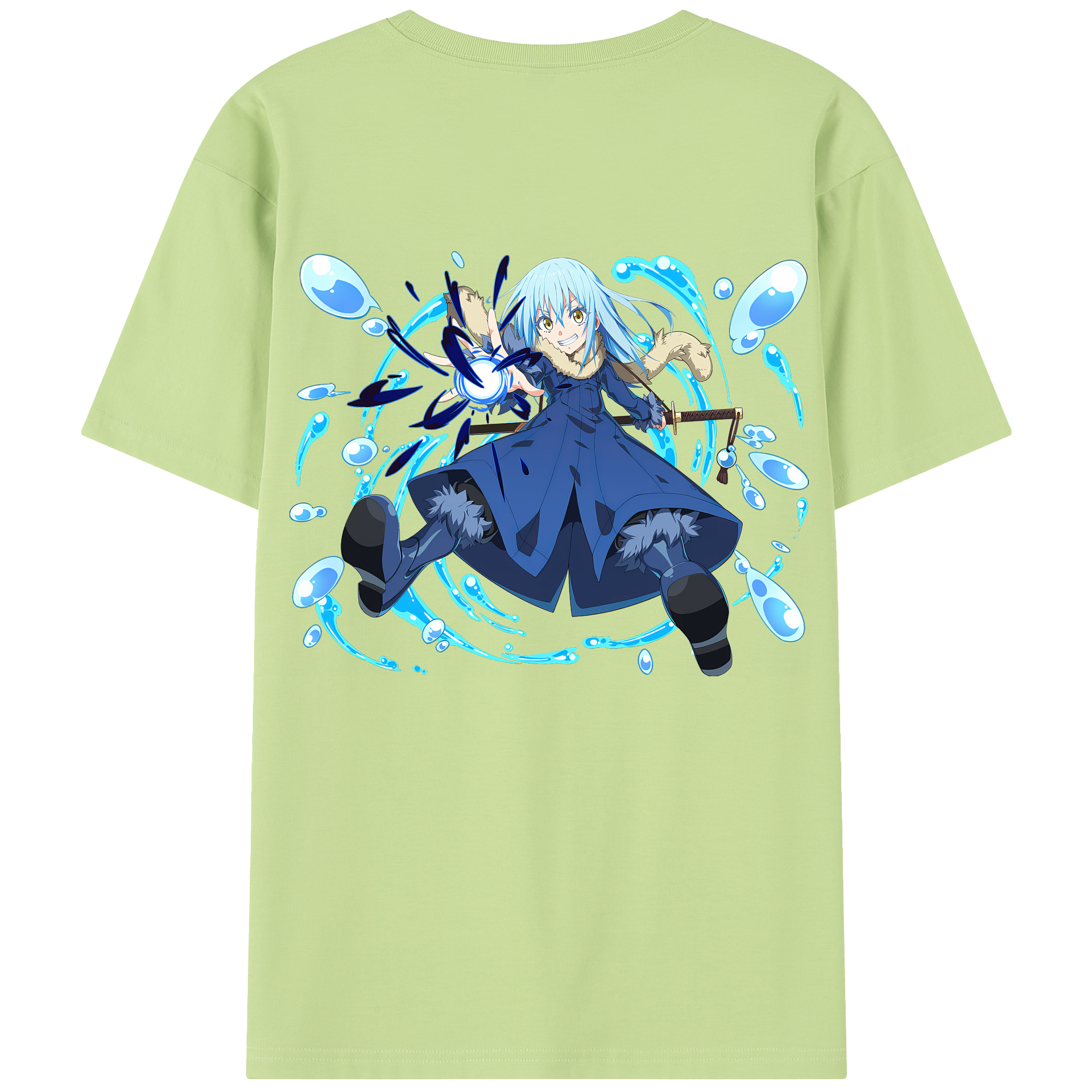 （画像用） 転スラ Regarding Reincarnated to Slime 綿100％半袖Tシャツ（背面プリント）